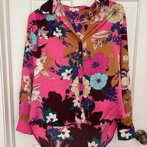 Pleione Silk Floral Blouse